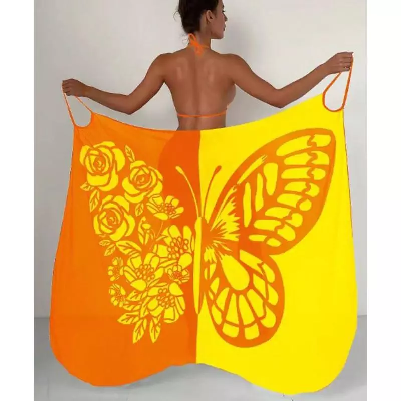 Vestido pareo estampado de Mariposa