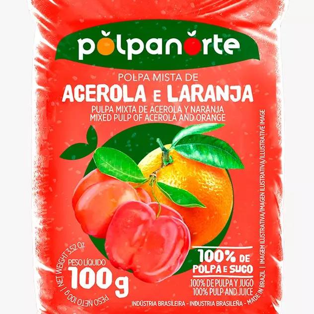 Polpa de Acerola e Laranja 100g