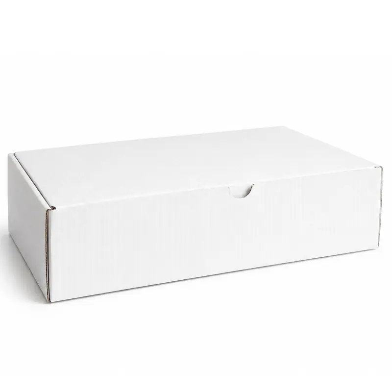 Caja micro corrugada blanca