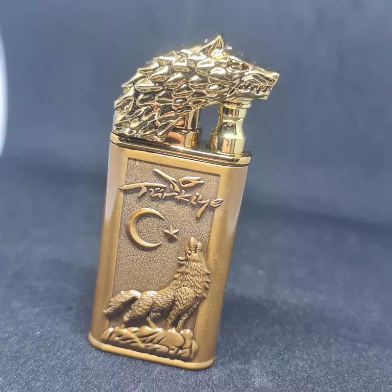 Isqueiro Maçarico Metal Lobo