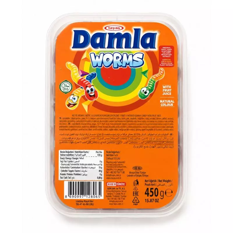 Caja damla gummie worms
