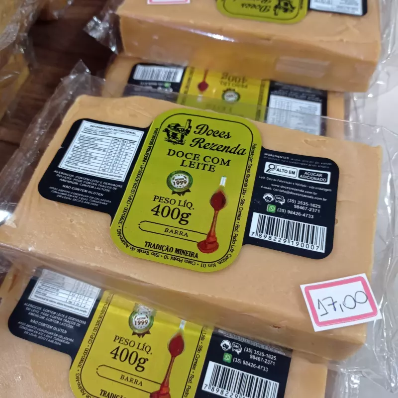 Doce de leite em barra