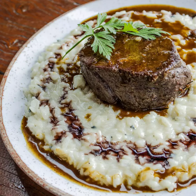 Risoto De Gorgonzola E Mignon