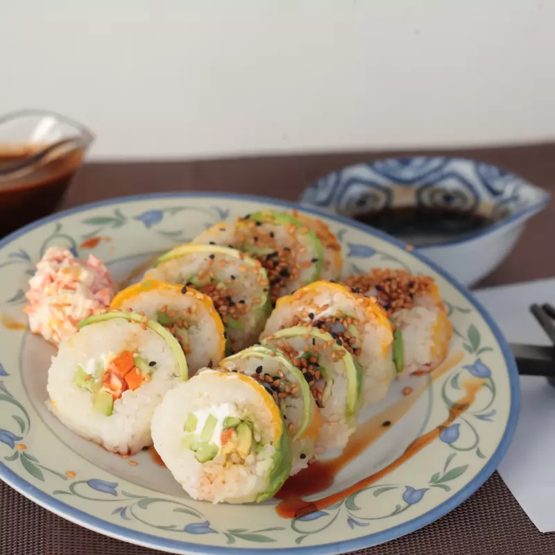 Sushi Mango-Aguacate Vegetariano