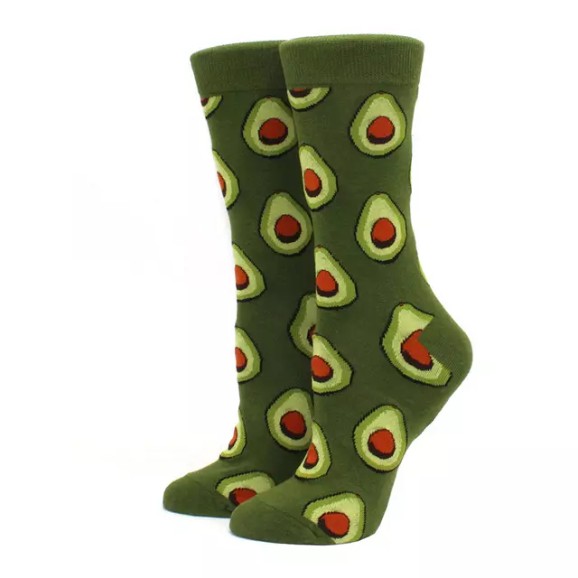 Meia Temática Abacate