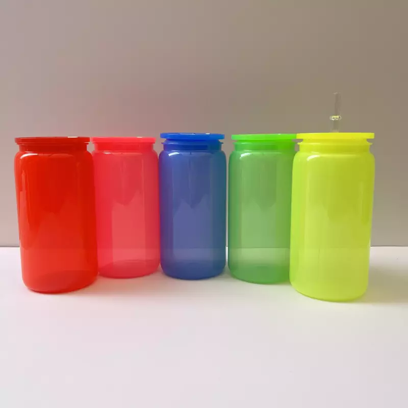 PLASTC CAN  NEON 16 OZ