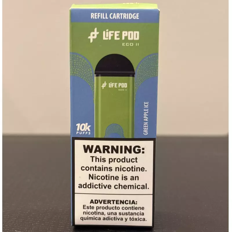 REFIL LIFE POD ECO 2 10K MAÇÃ VERDE