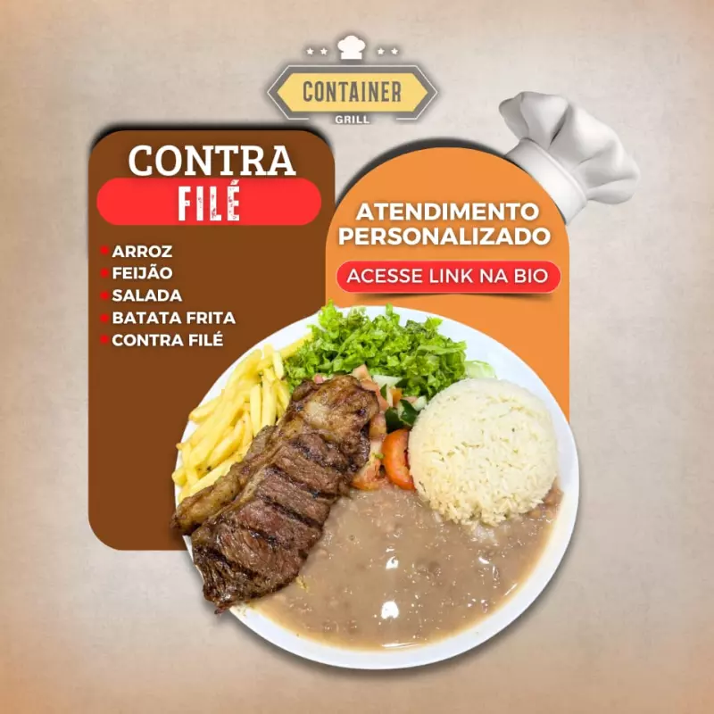 Contra filé grelhado
