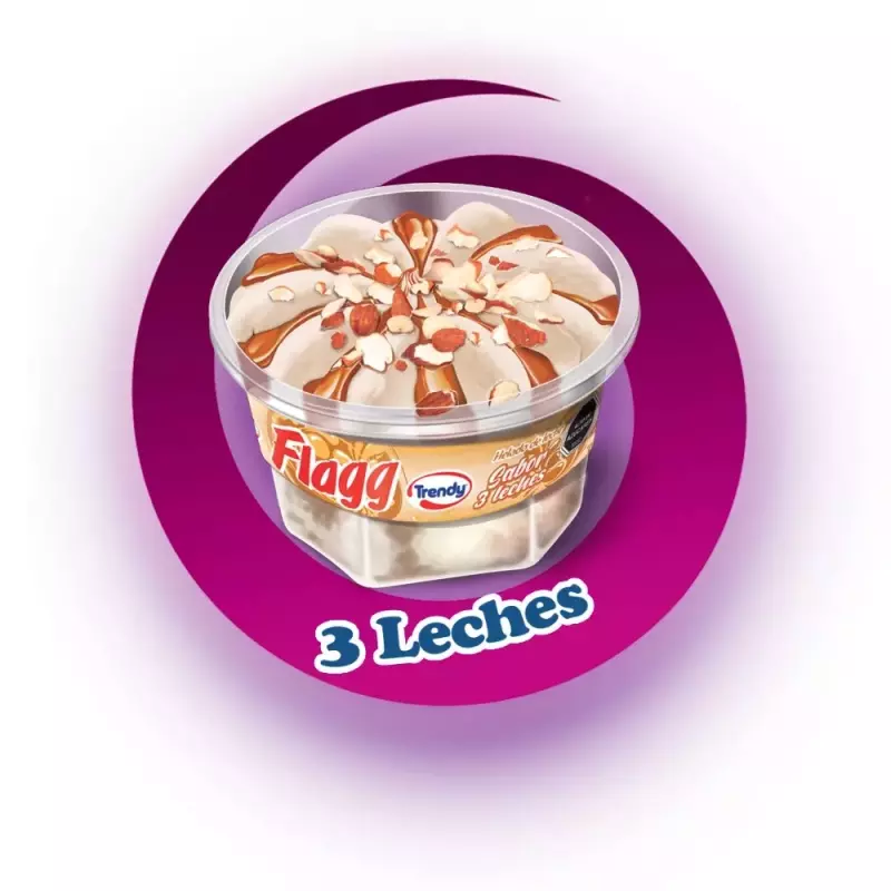 HELADO MINI POSTRE FLAGG 3 LECHES