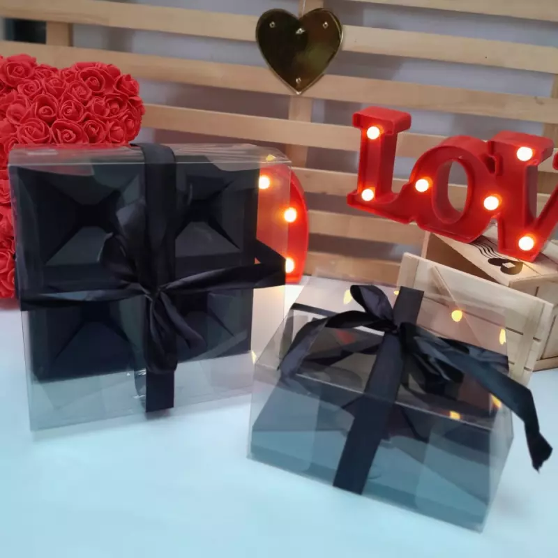 Caja Acetato Moño Grande