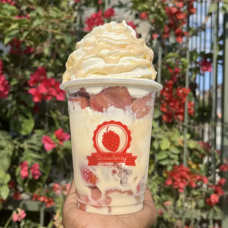 Mini fresas con leche condensada 14 onz