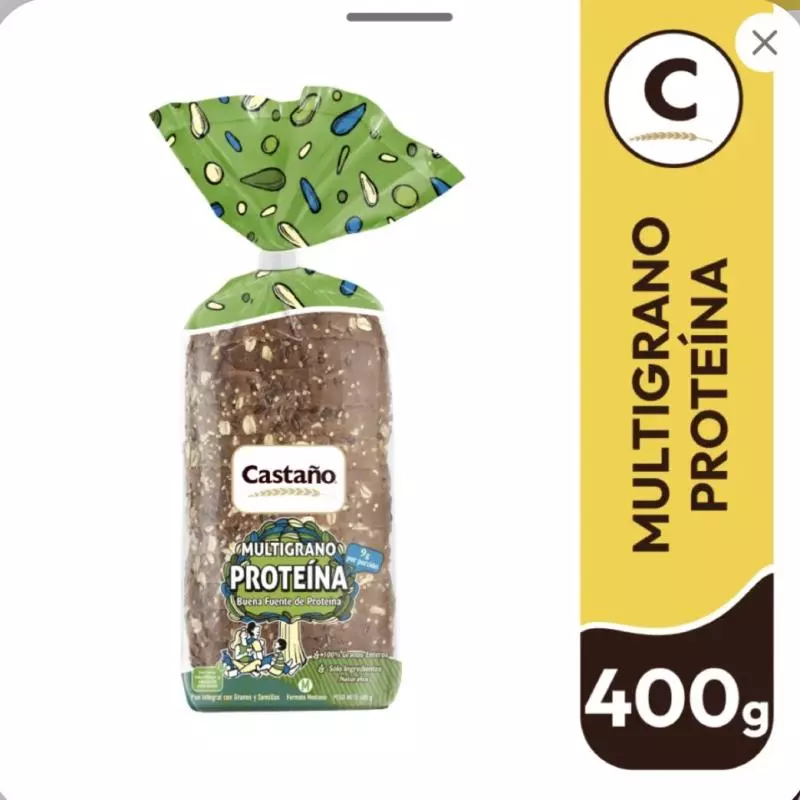 Pan multigrano castaño 400grs
