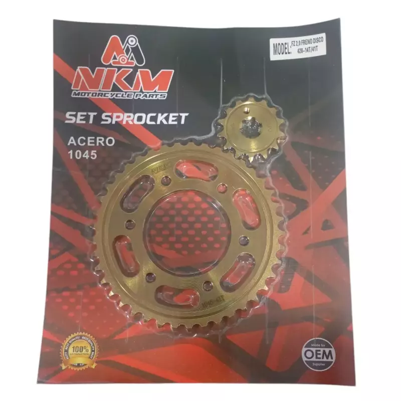 SET SPROCKET FZ20 F.D 14X41 ORO NKM