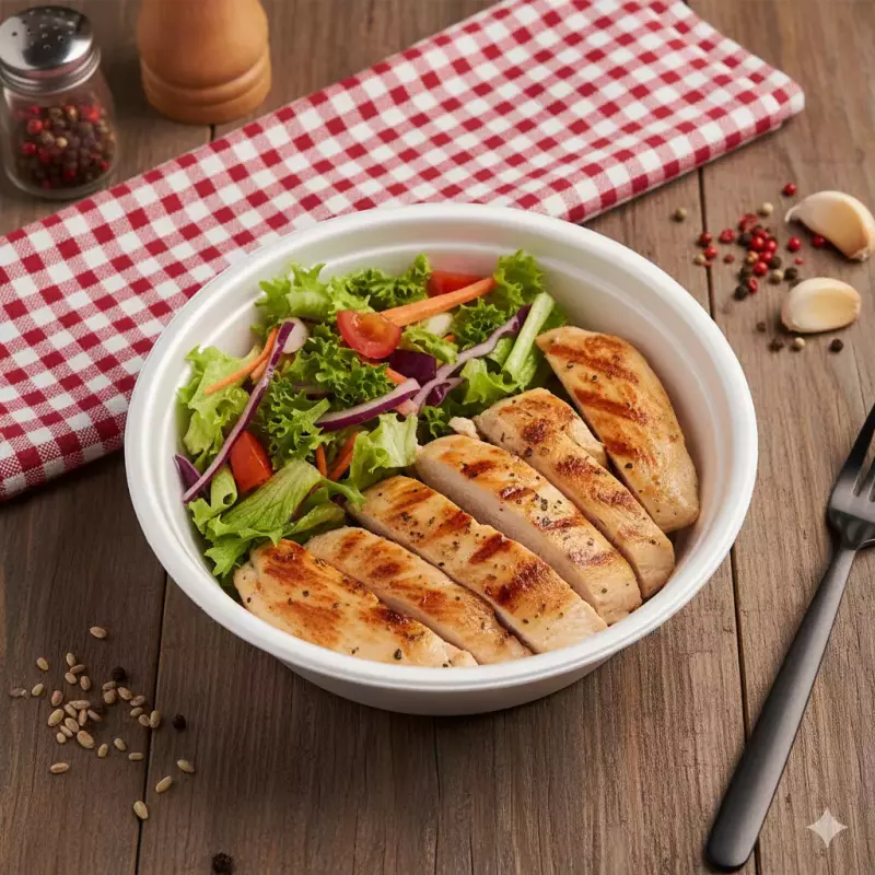 marmita de salada + file de frango