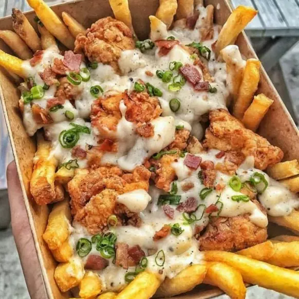 Bata Frita com FRANGO