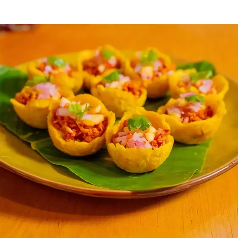 Canastitas de plátano relleno 9 uni