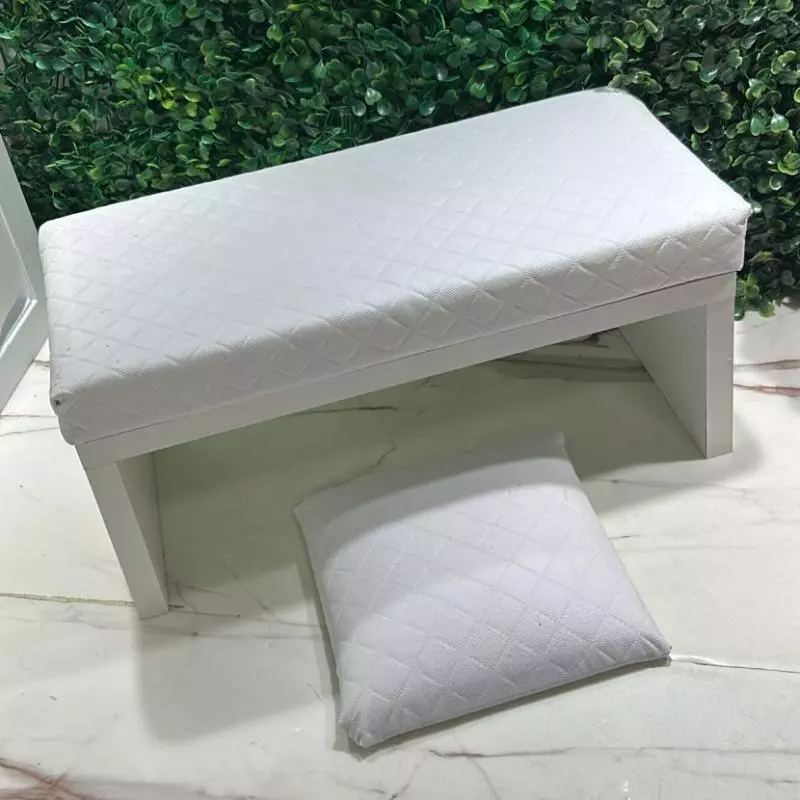 Apoio Mão Quadrado Branco C/Almofada