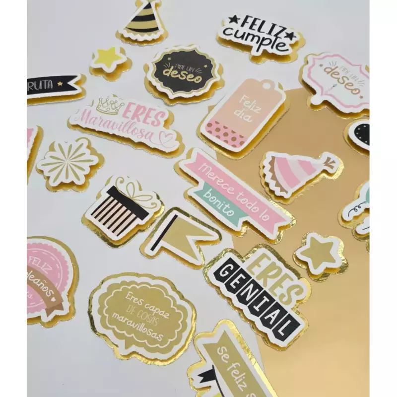 Topper x21 cumpleaños variado