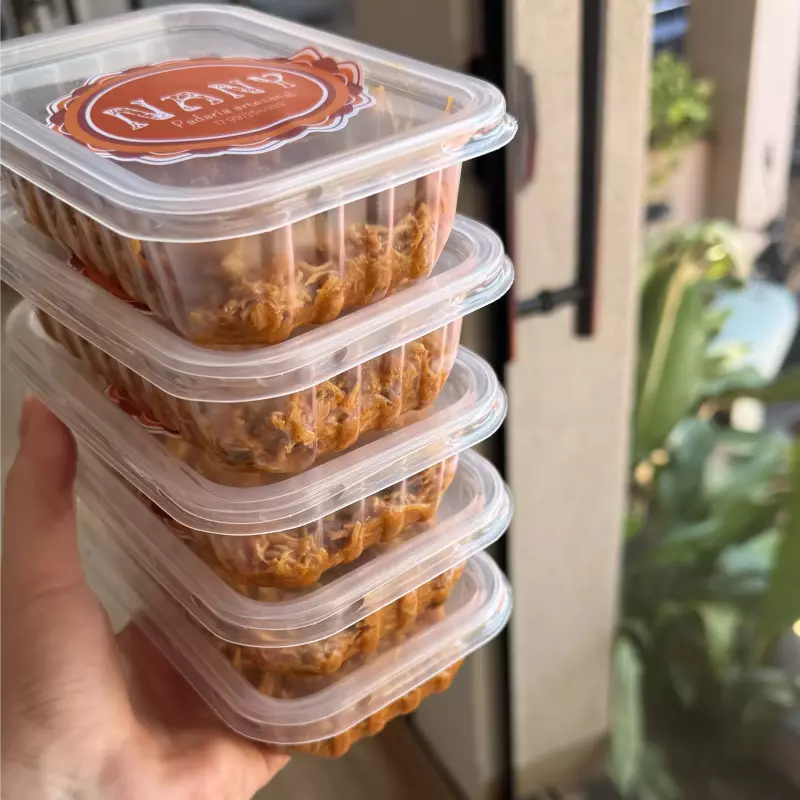 Frango desfiado 5 de 100gr cada