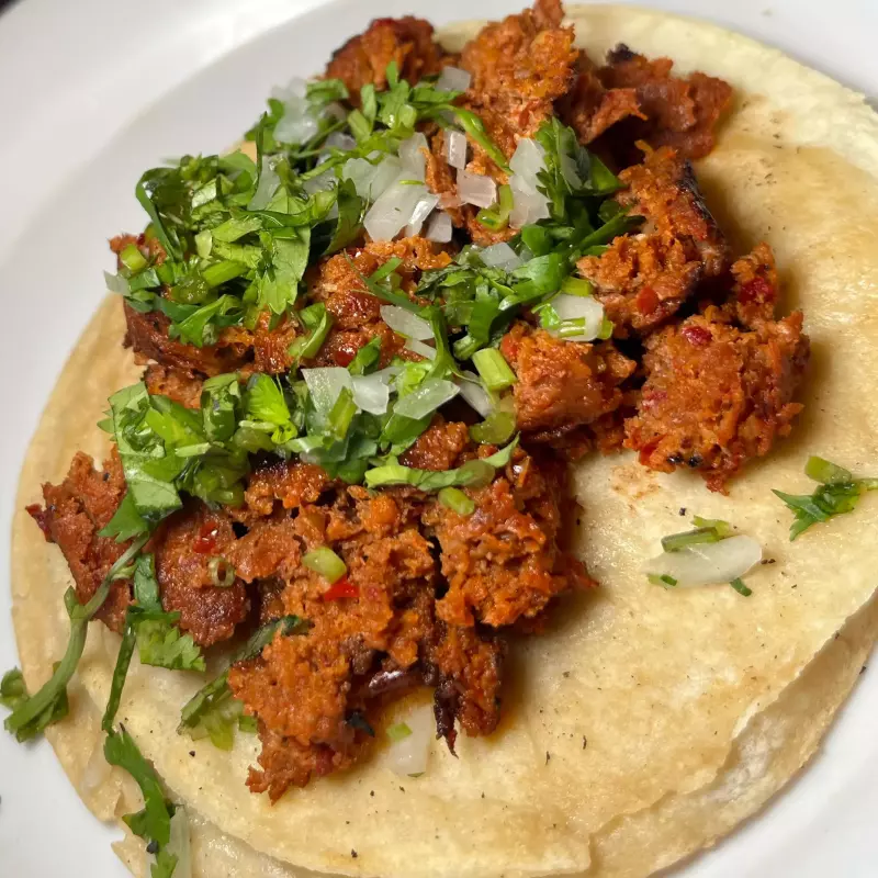 Taco de chorizo sinaloense