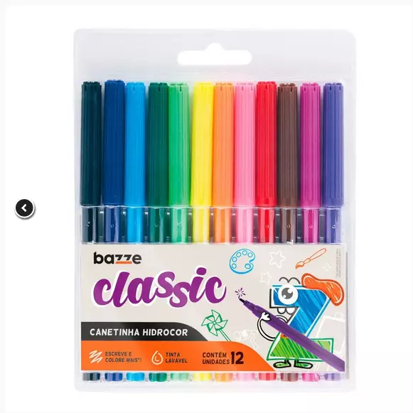 Canetinha Hidrocor Classic 12 Cores
