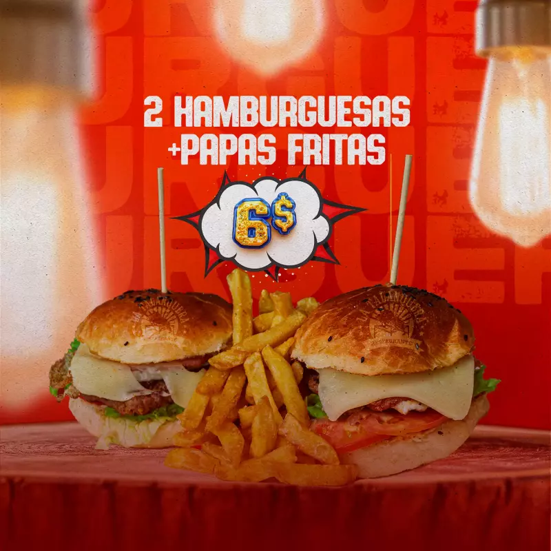#2 burguer  Niños + P.fritas