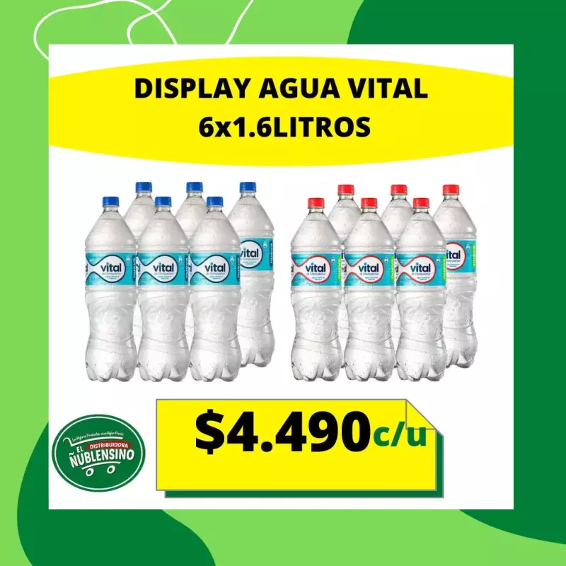 Display vital 6x1.6cc sin gas