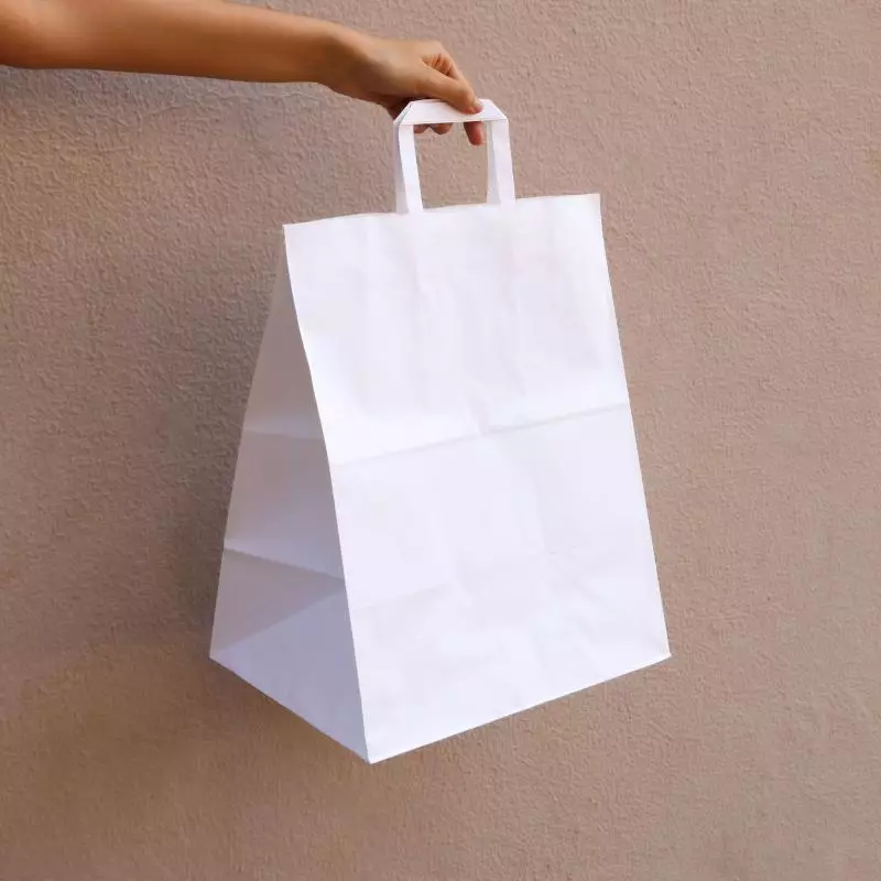 Bolsa Blanca con asa 41X33 ECOGREEN