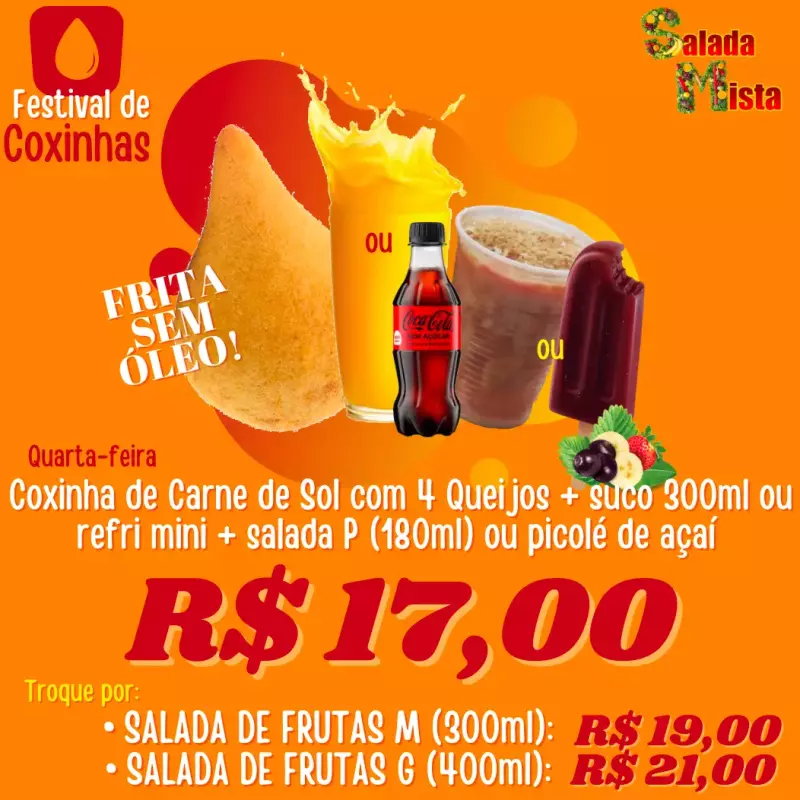QUARTA Coxinha Carne de Sol 4 Qjos