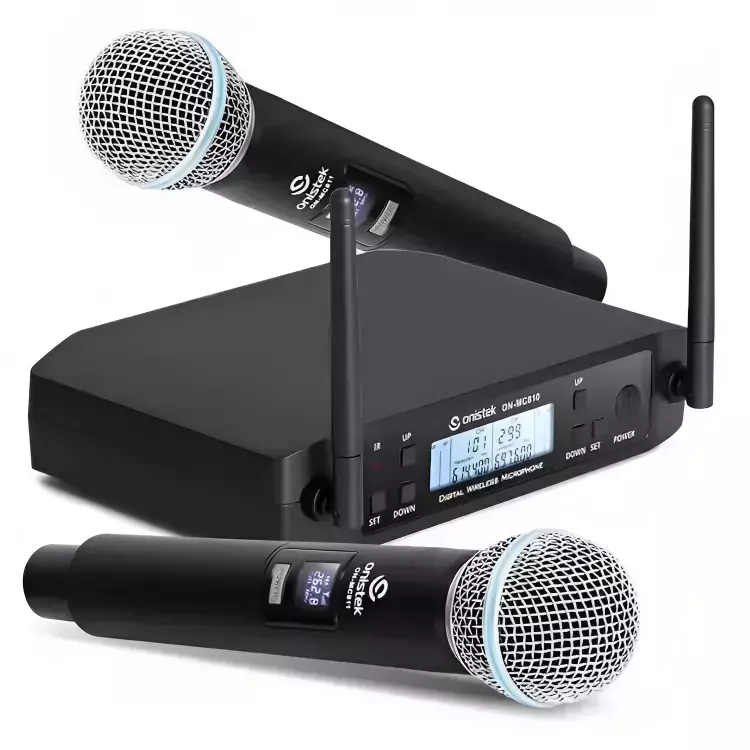 MICROFONE S/ FIO DUPLO UHF MC810