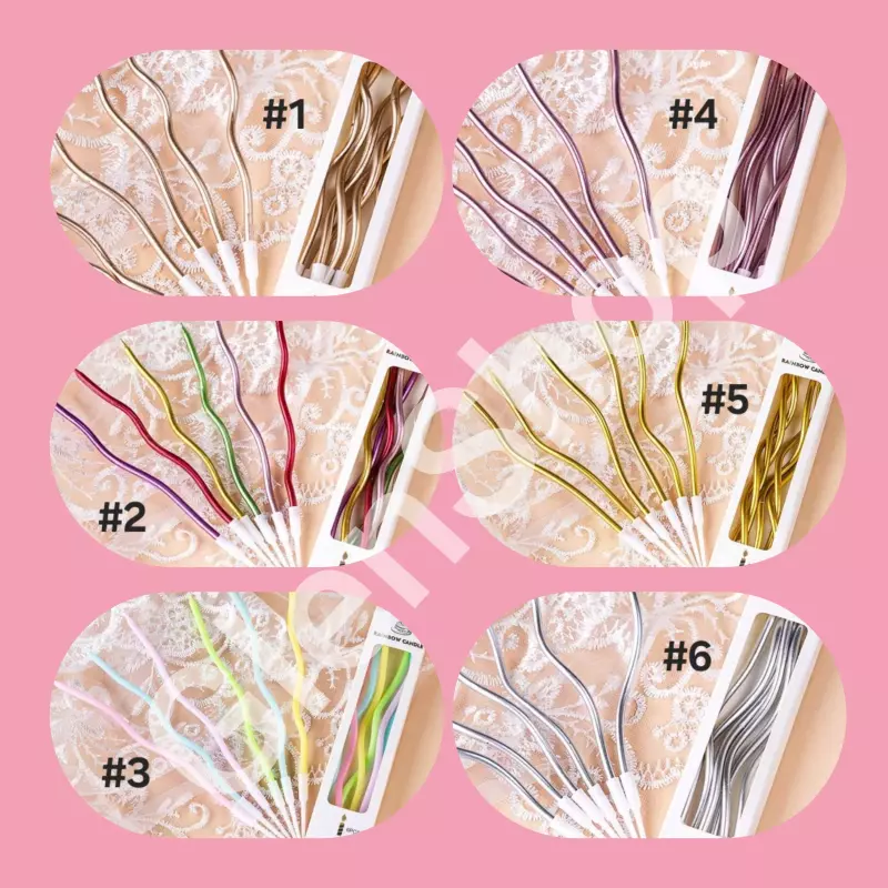 Set 6 velas de cumpleaños