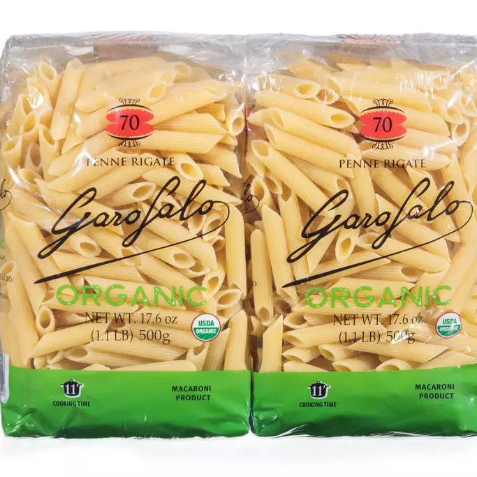 Pasta orgánica tipo penne rigate