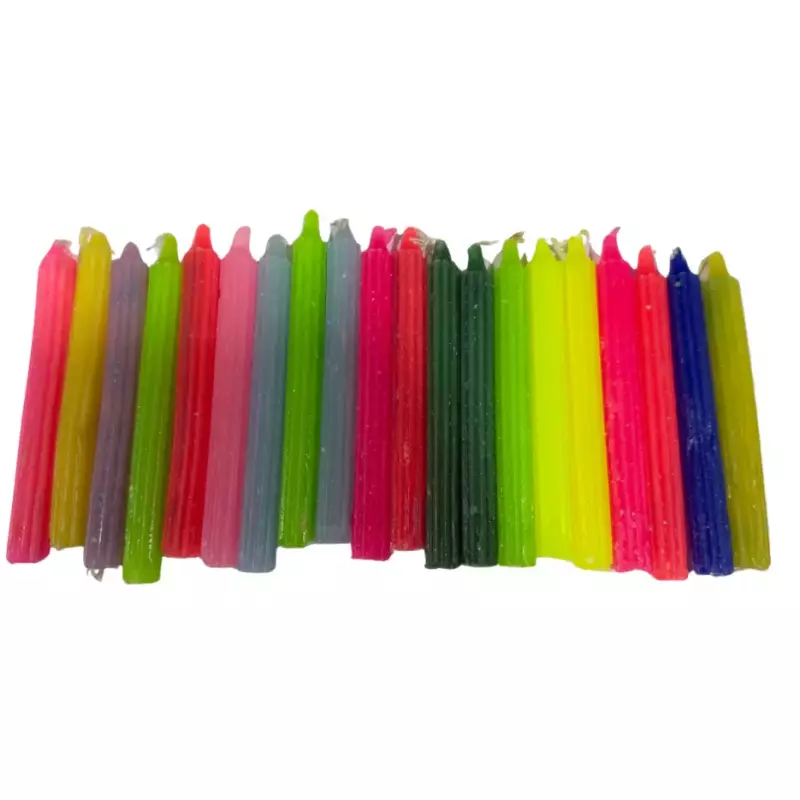 VELAS COLORES X 20 UNID