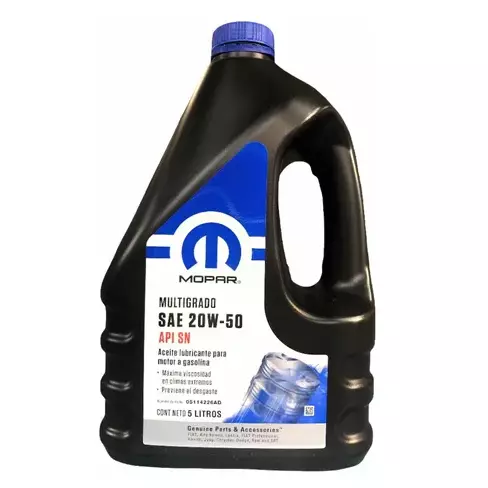 Mopar SAE 20w-50 de 5 litros.