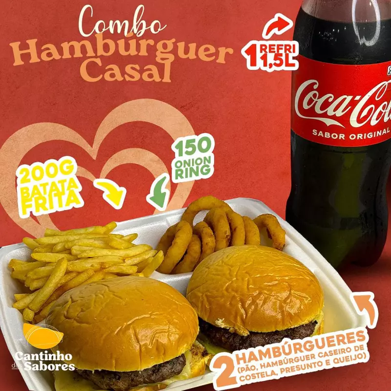 Combo hambúrguer casal