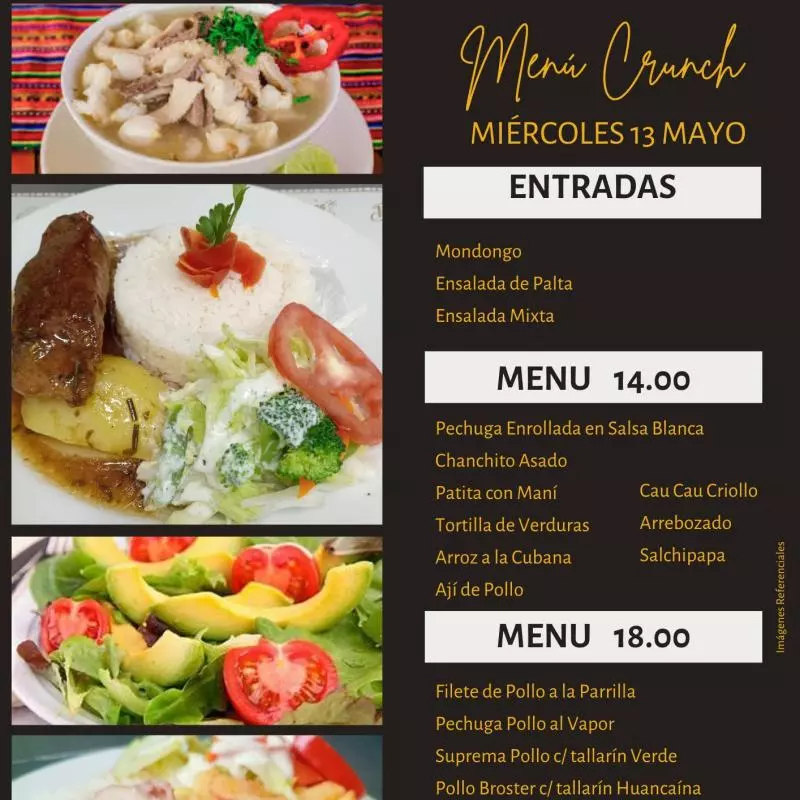Menú 18.00 soles