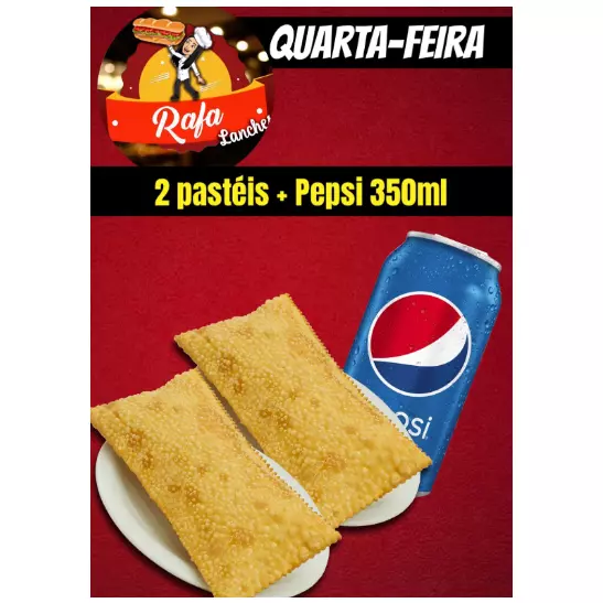 2 Pastéis + REFRIGERANTE LATA 350ML