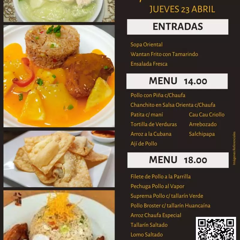 Menú 18.00 soles