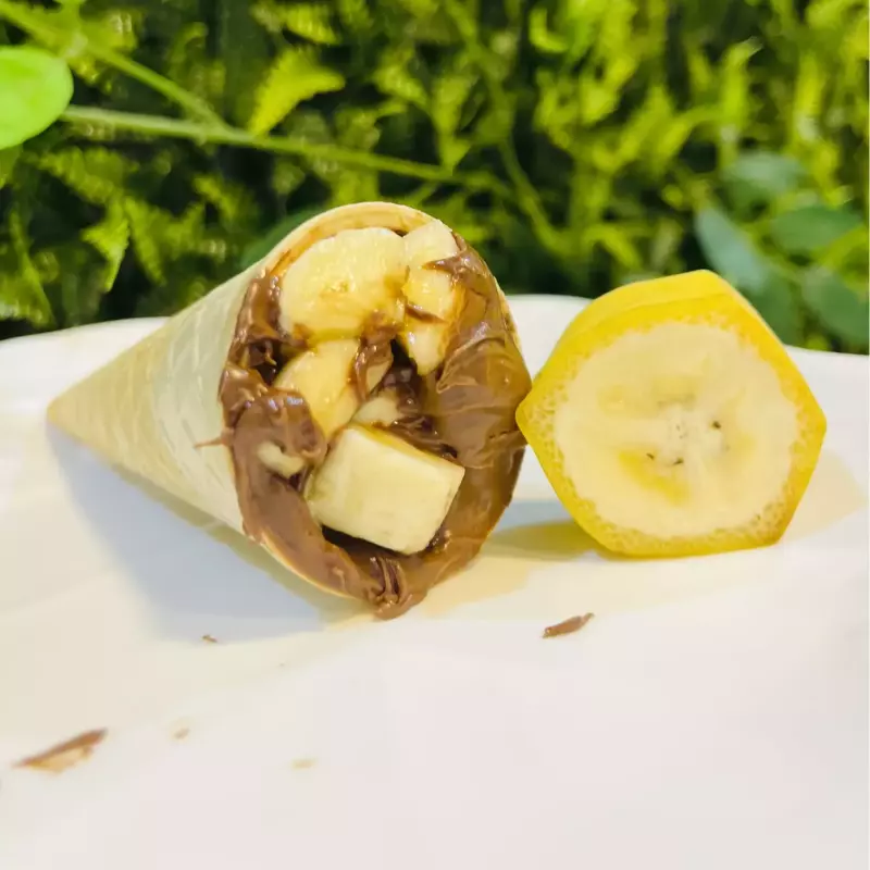 Casquinha nutella com banana