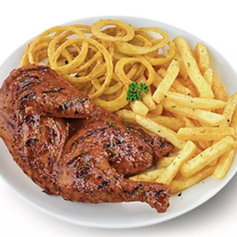 half a grilled chicken