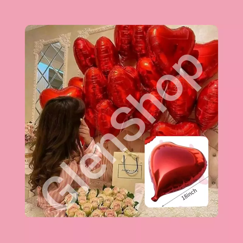 Globo de corazón de polietileno