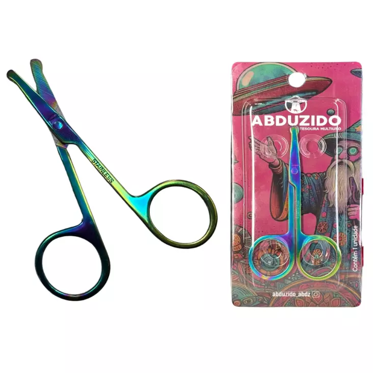 Tesoura Inox Abduzido Ponta Redonda