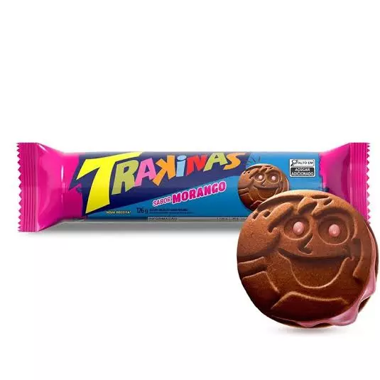 Biscoito Trakinas morango 126g