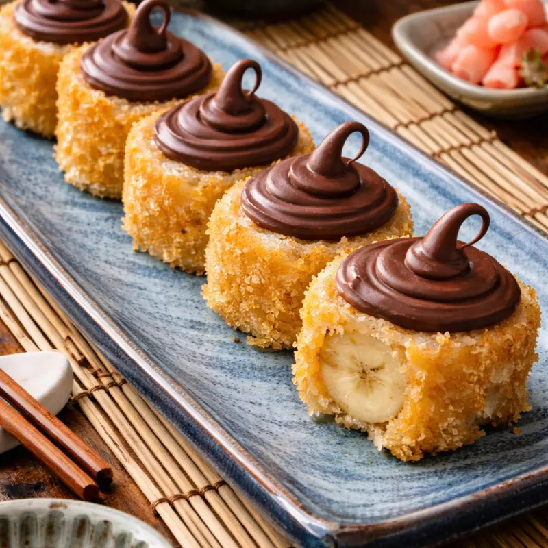 Hot roll banana c/ chocolate