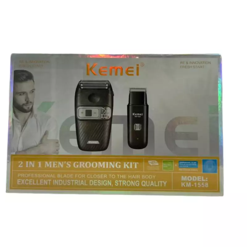 KIT PROFISSIONAL KEMEI 2EM1 KM-1558