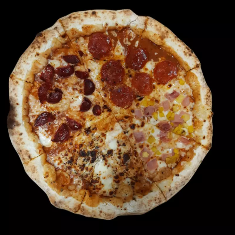 Pizza grande Cuatro Estaciones.