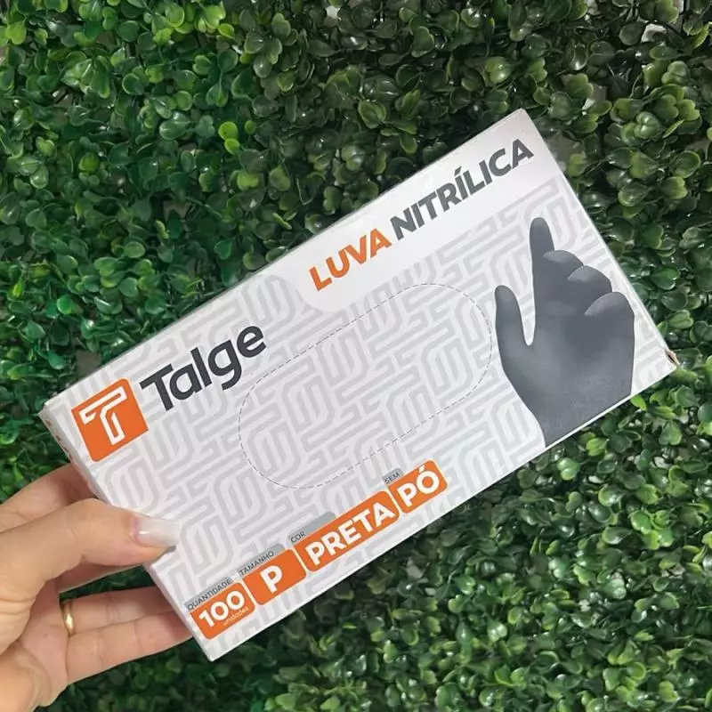 Cx. Luva Nitrilica Preta P C/100und