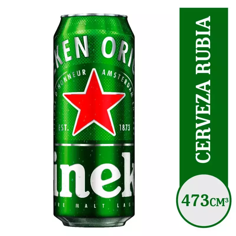 Lata heineken 473 cc