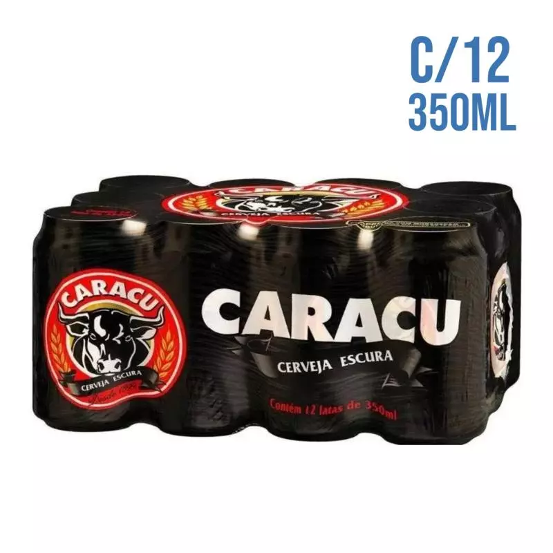 Cerveja preta CARACU 350ml C/12