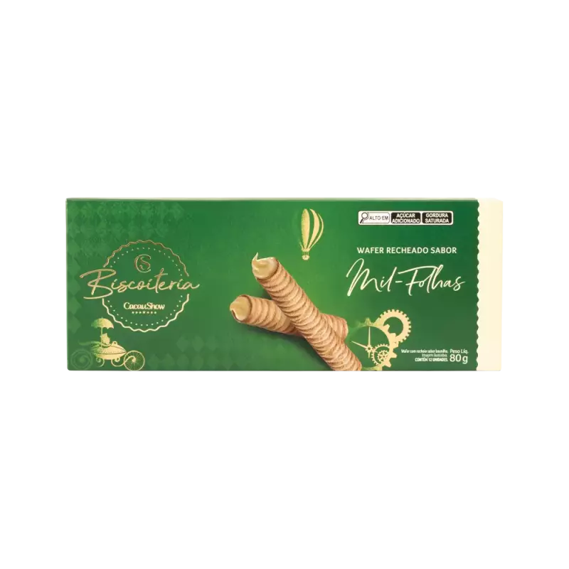 Wafer Mil-Folhas Natal 80g